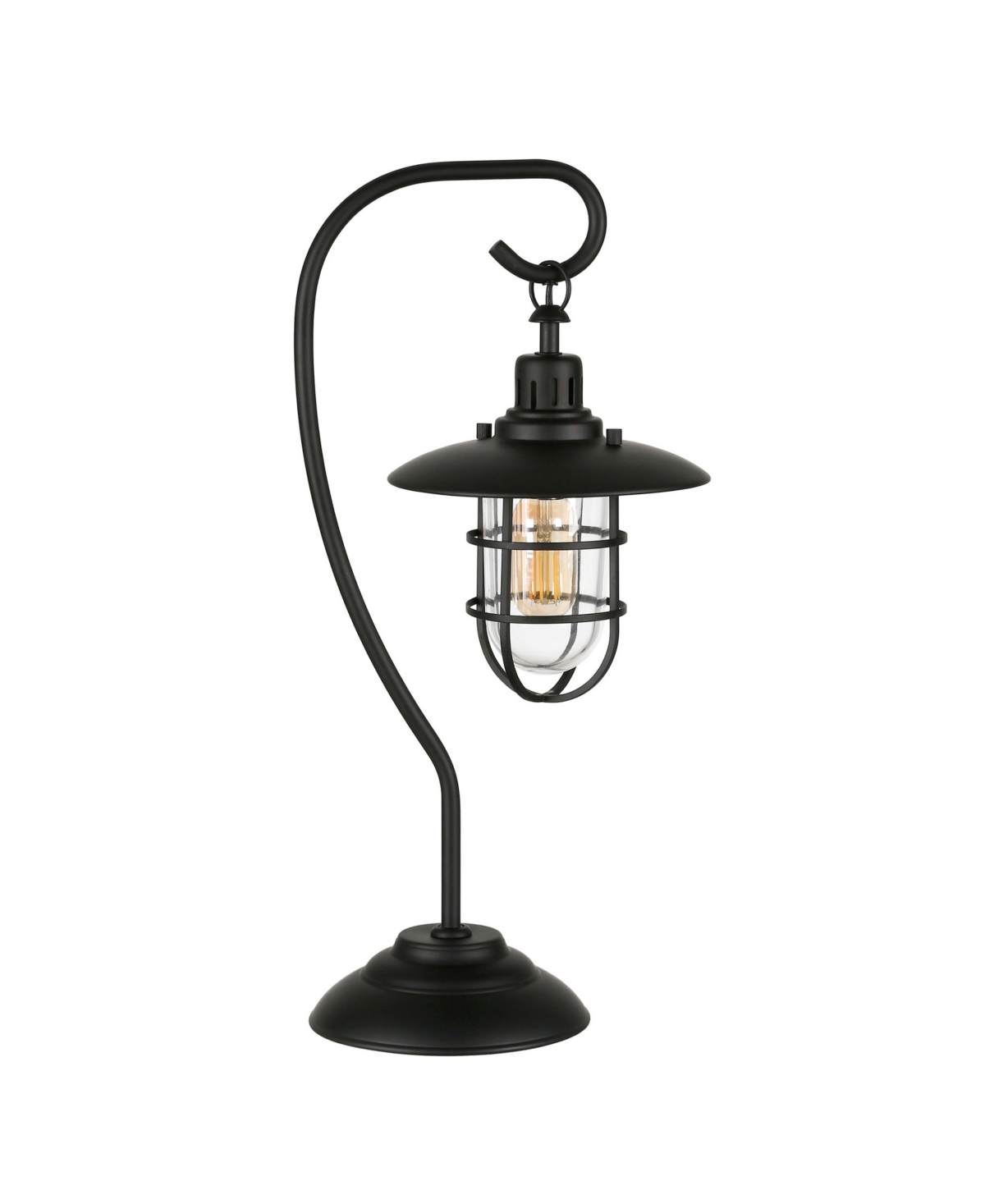Hudson & Canal Bay 22" Glass And Metal Shade Tall Nautical Table Lamp In Blackened Bronze