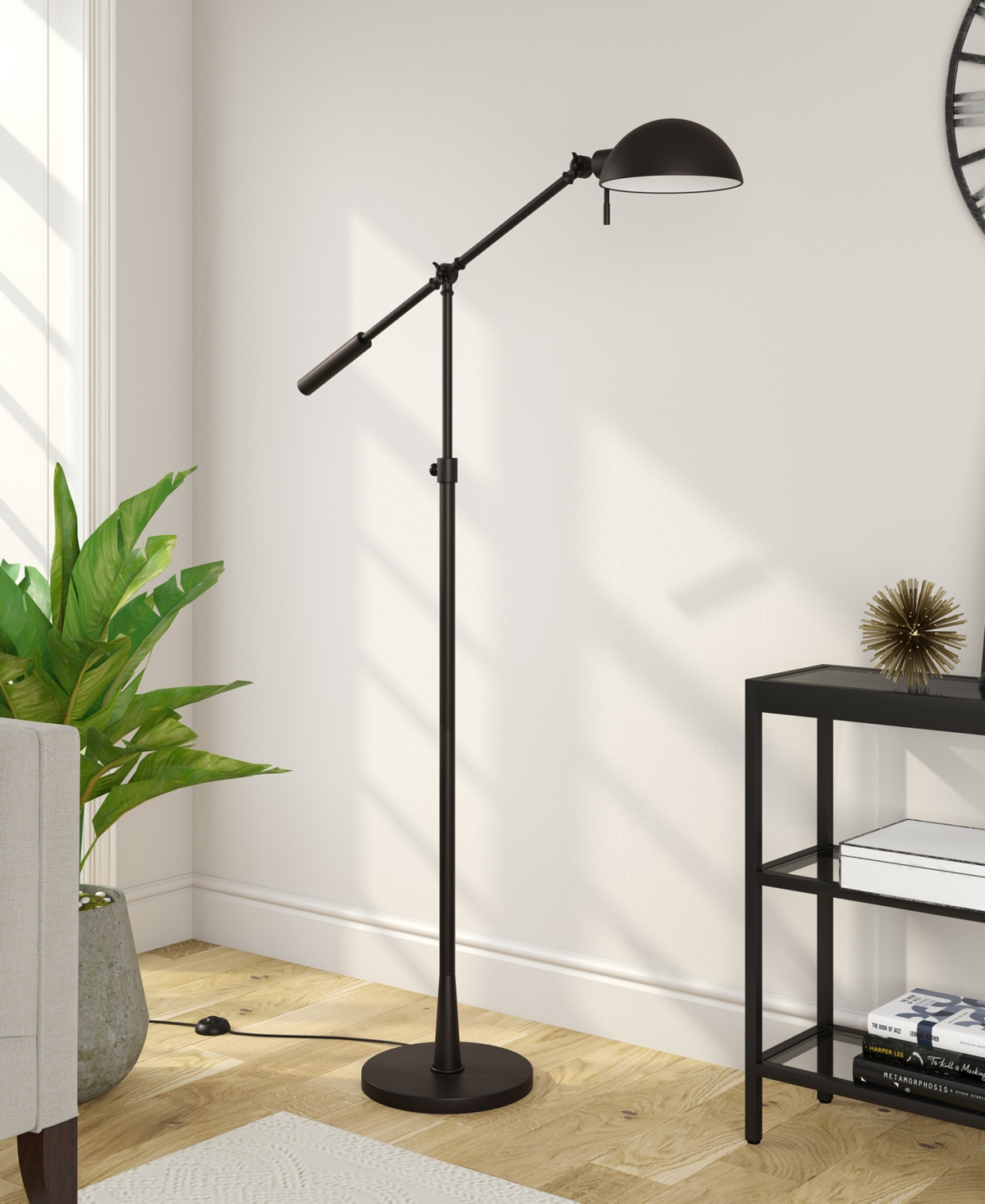Hudson & Canal Dexter Metal Shade Height Adjustable and Tilting Floor Lamp