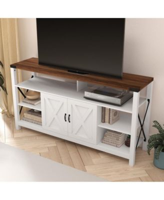 Green River Media Console With Open And Closed Storage