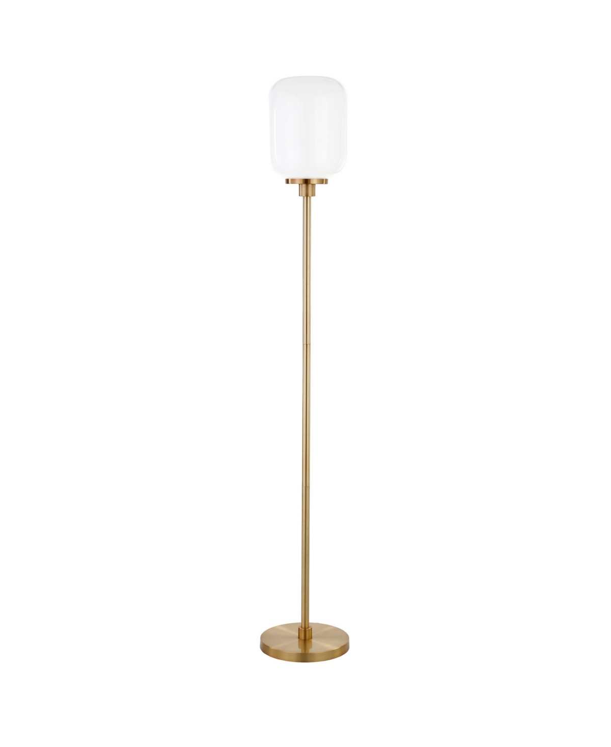 Hudson & Canal Agnolo 69" Glass Shade Tall Floor Lamp In Brass
