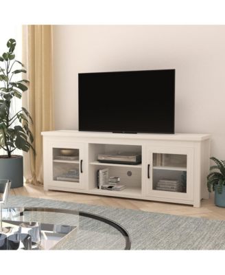 Galena Traditional Full Glass Door 65" Tv Stand For Up To 80" Tvs