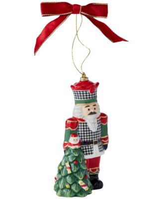 Christmas Tree Houndstooth Nutcracker Ornament