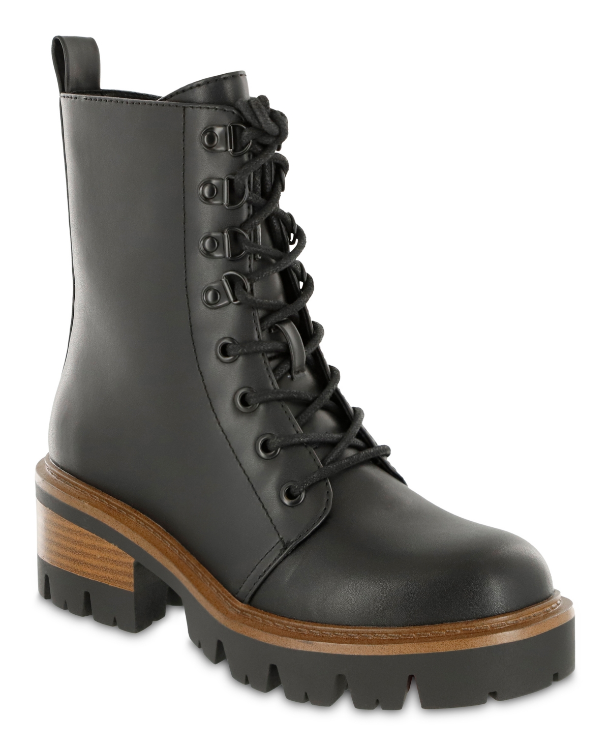 Shop Mia Women's Isaiah Lace-up Combat Boots In Black