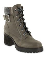 Womens gray combat boots hotsell