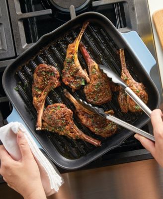 Enameled Cast Iron, 11" Square Grill Roasting Pan