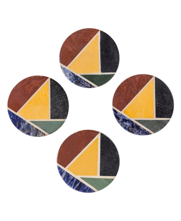 GAURI KOHLI Marble Coasters, Set of 4 Macy's