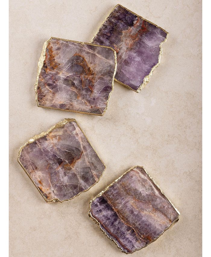 GAURI KOHLI Dazzle Amethyst Coasters, Set of 4 Macy's