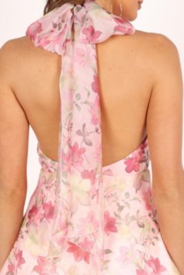 Women's Gardenia Halter Mini Dress