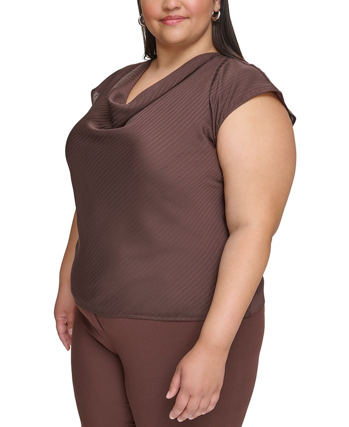 Calvin Klein Plus Size Sleeveless Cowlneck Top Macys 