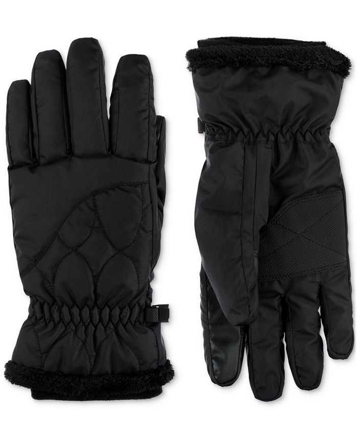 Isotoner Signature Women's Insulated FleeceTrim Waterproof Ski Gloves