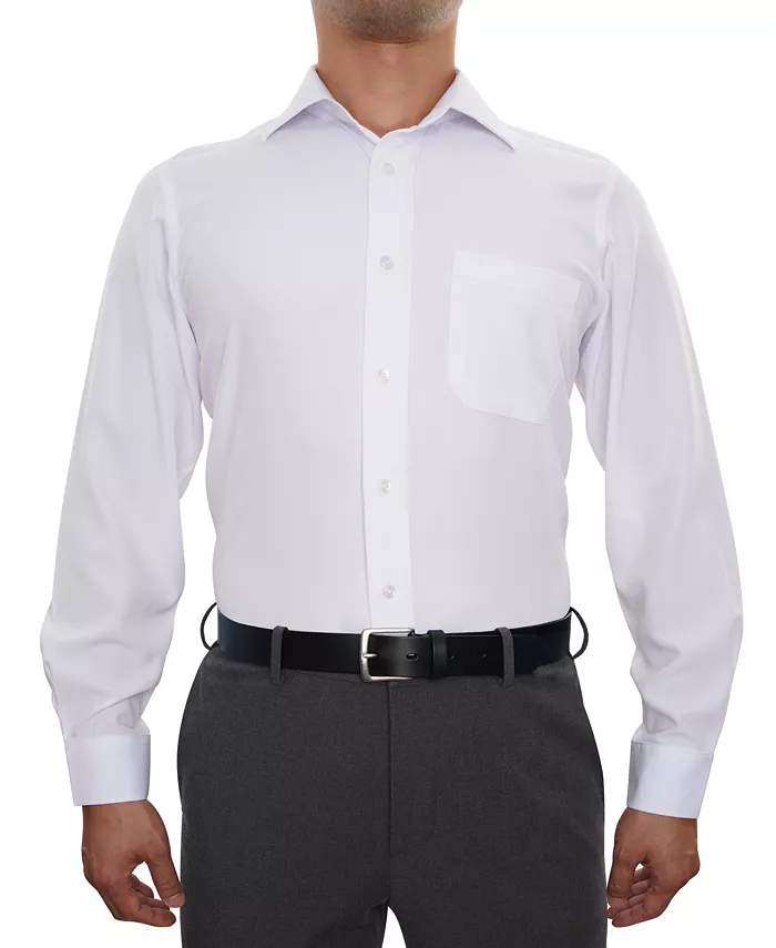 Men Classic-Fit Solid Color Dress Shirt - thumbnail 5