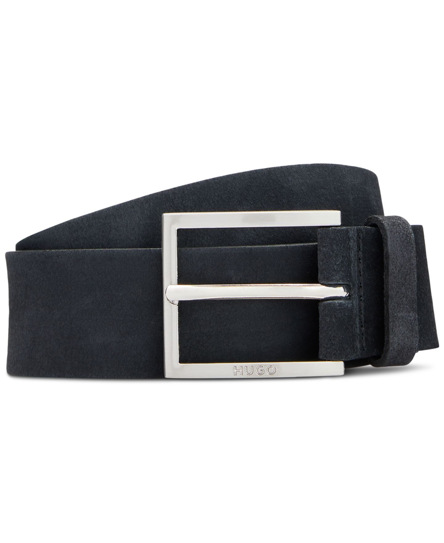 Мужской ремень Hugo Boss Sized Suede Belt, цвет: Чёрный — фото 3