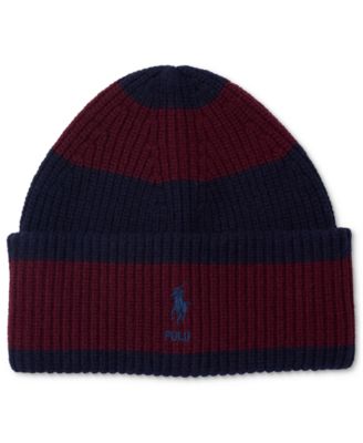 Men's Rugby Striped Cuff Big Beanie