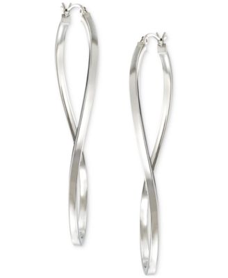 Figure 8 Hoop Earrings in 14k Gold Vermeil, 2-1/2" (Also in Sterling Silver)