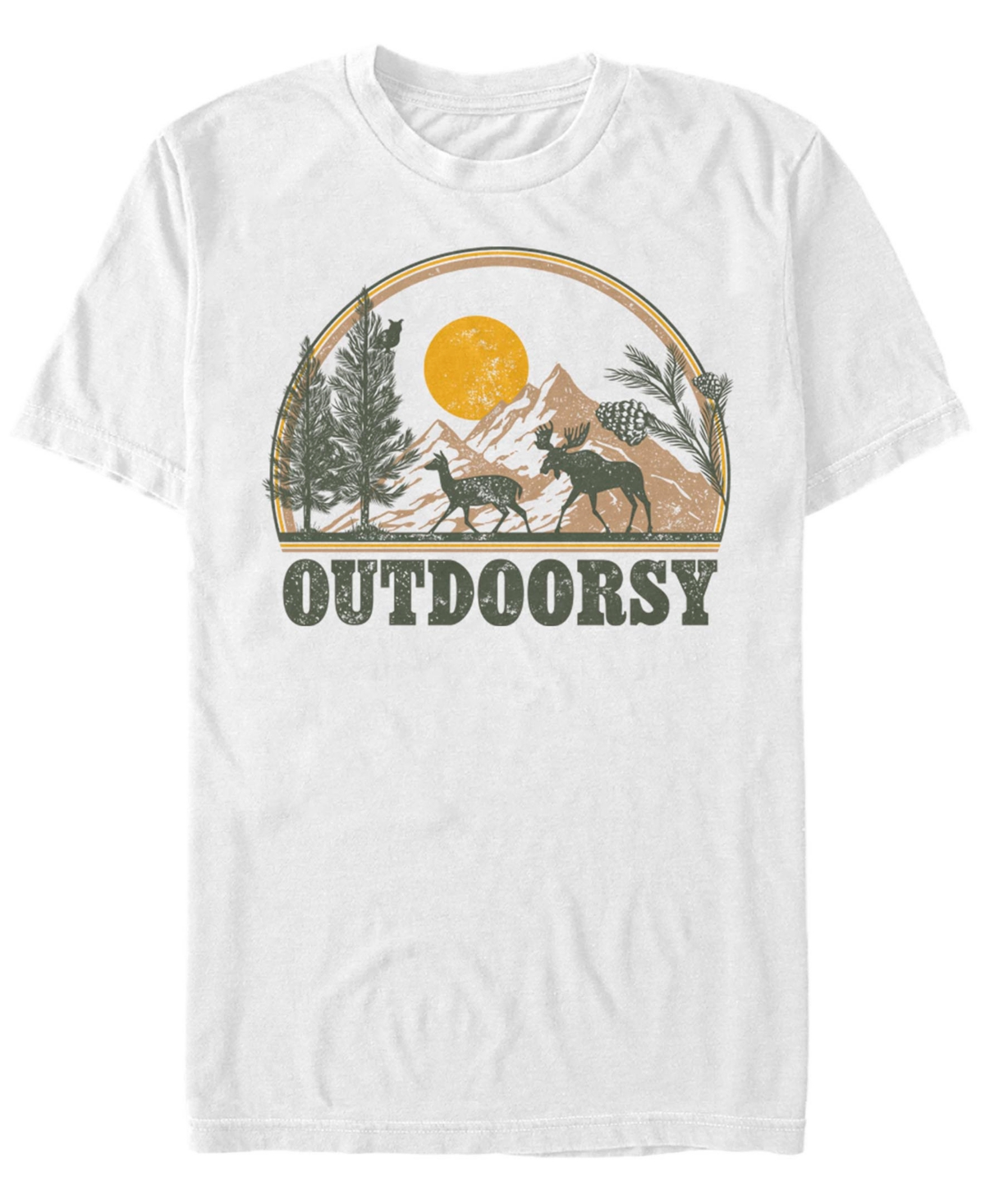 Fifth Sun Men's Outdoorsy Short Sleeves T-shirt In White