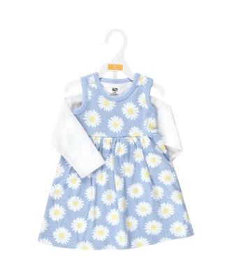 Cotton Dress and Cardigan Set