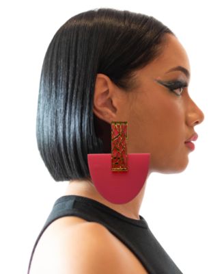 Zahara Geo Curve Drop Earrings