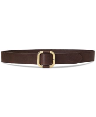 Lauren Ralph Lauren - Women's Slide-Buckle Waxed Leather Belt