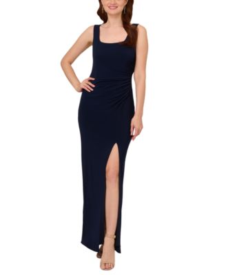 Adrianna Papell - Petite Embellished Cowl-Back Gown