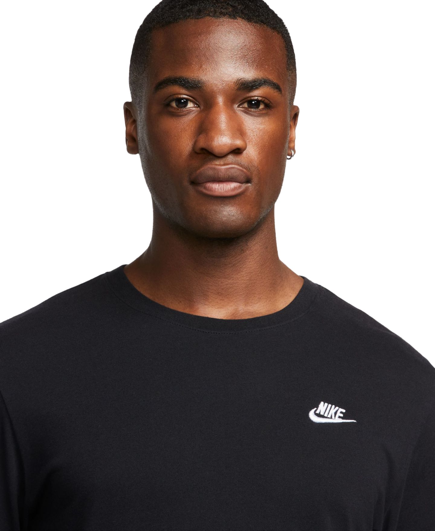 Мужская футболка Nike Sportswear Club Long-Sleeve, цвет: Чёрный — фото 3