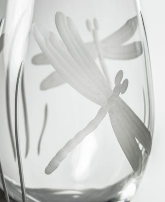 Dragonfly White Wine Glass 12oz - Set of 4 Glasses