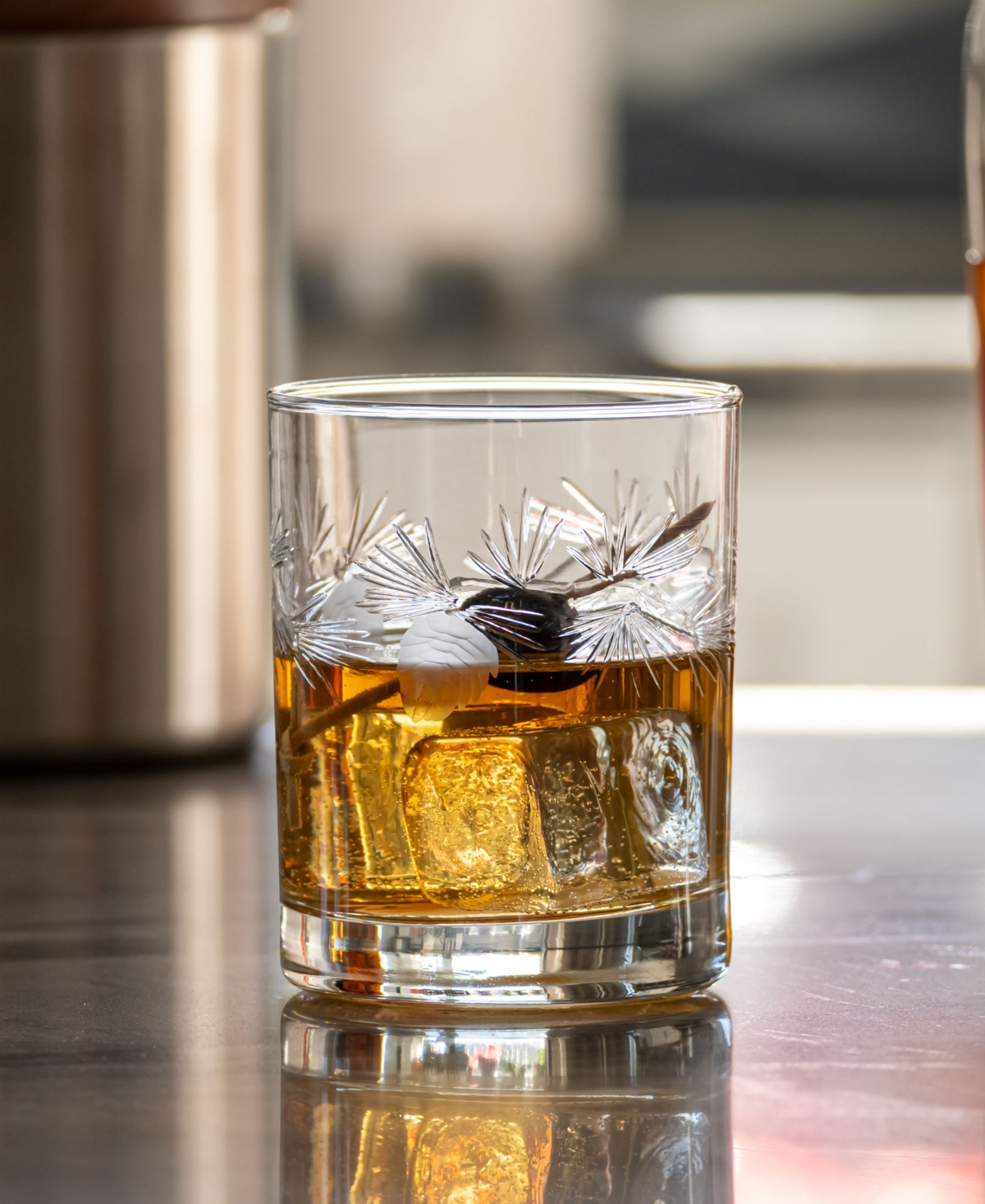 Rolf Glass Icy Pine Double Old Fashioned Glass - Set of 4 Glasses