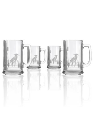 Heron Beer Mug 16Oz- Set Of 4 Glasses