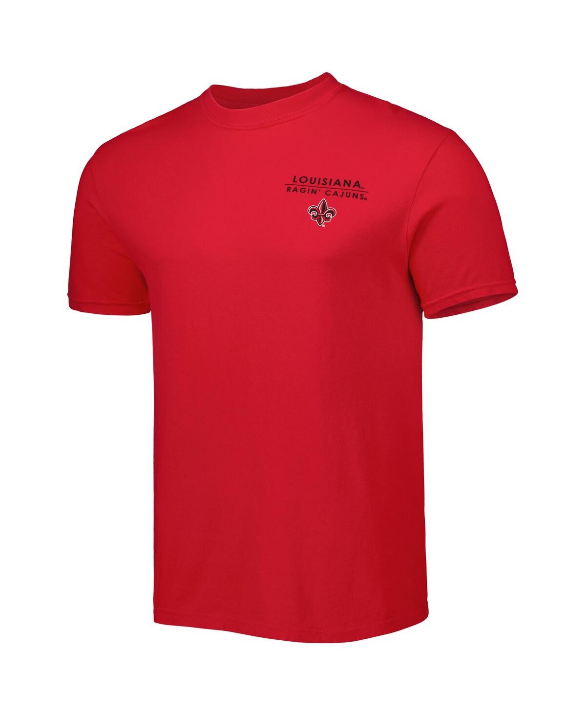 Image One Men's Red Louisiana Ragin' Cajuns Landscape Shield T-shirt In Red