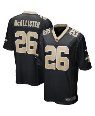 Men's Deuce McAllister Black New Orleans Saints Game Retired Player Jersey