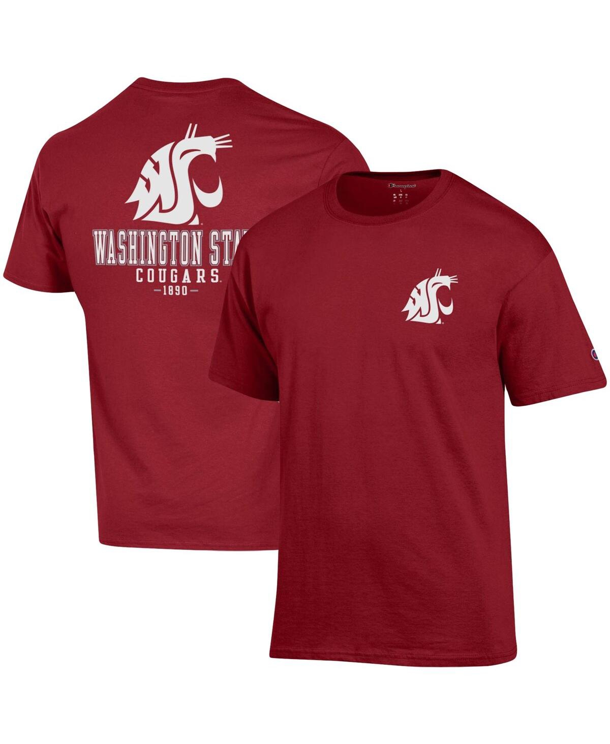 Shop Champion Men's  Crimson Washington State Cougars Stack 2-hit T-shirt