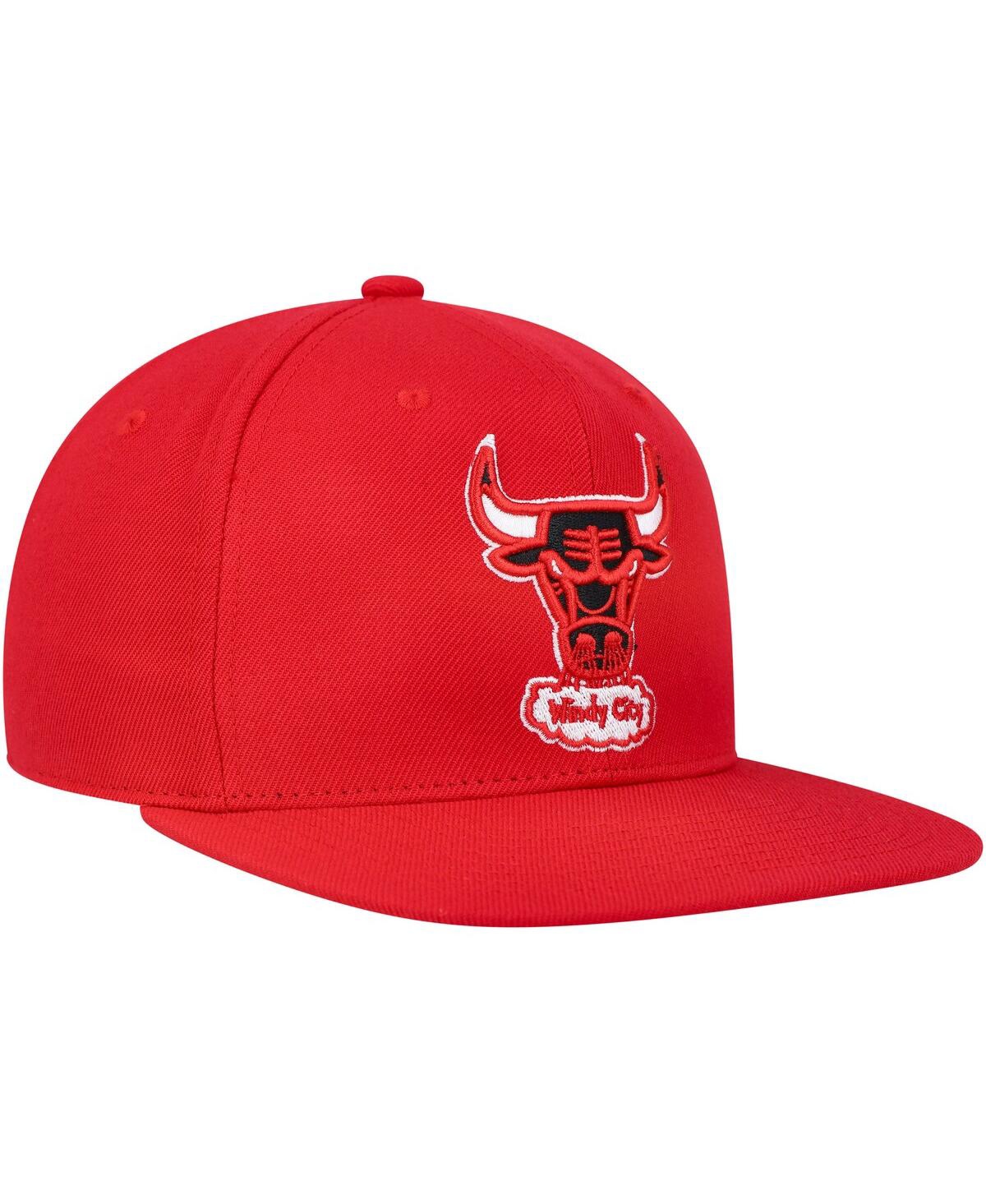 Shop Mitchell & Ness Men's  Red Chicago Bulls Hardwood Classics Mvp Team Ground 2.0 Fitted Hat