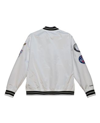 Men's White Chicago White Sox City Collection Satin Full-Snap Varsity Jacket
