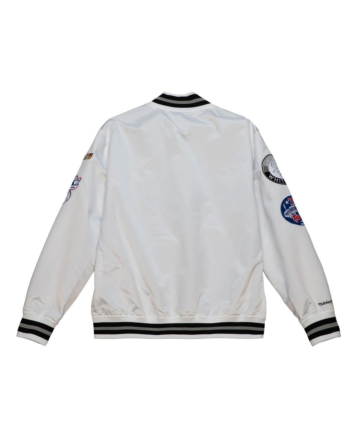 Mitchell & Ness Men's  White Chicago White Sox City Collection Satin Full-snap Varsity Jacket In White