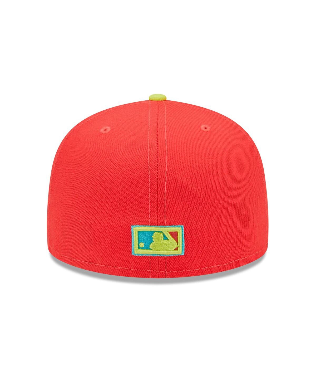 Men's New Era Neon Green Florida Marlins 1993 Inaugural Season Lava Highlighter Combo 59FIFTY Fitted Hat - Neon Green