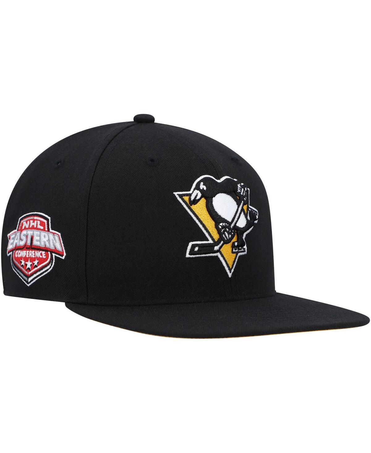 47 Brand Men's ' Black Pittsburgh Penguins Sure Shot Captain Snapback Hat