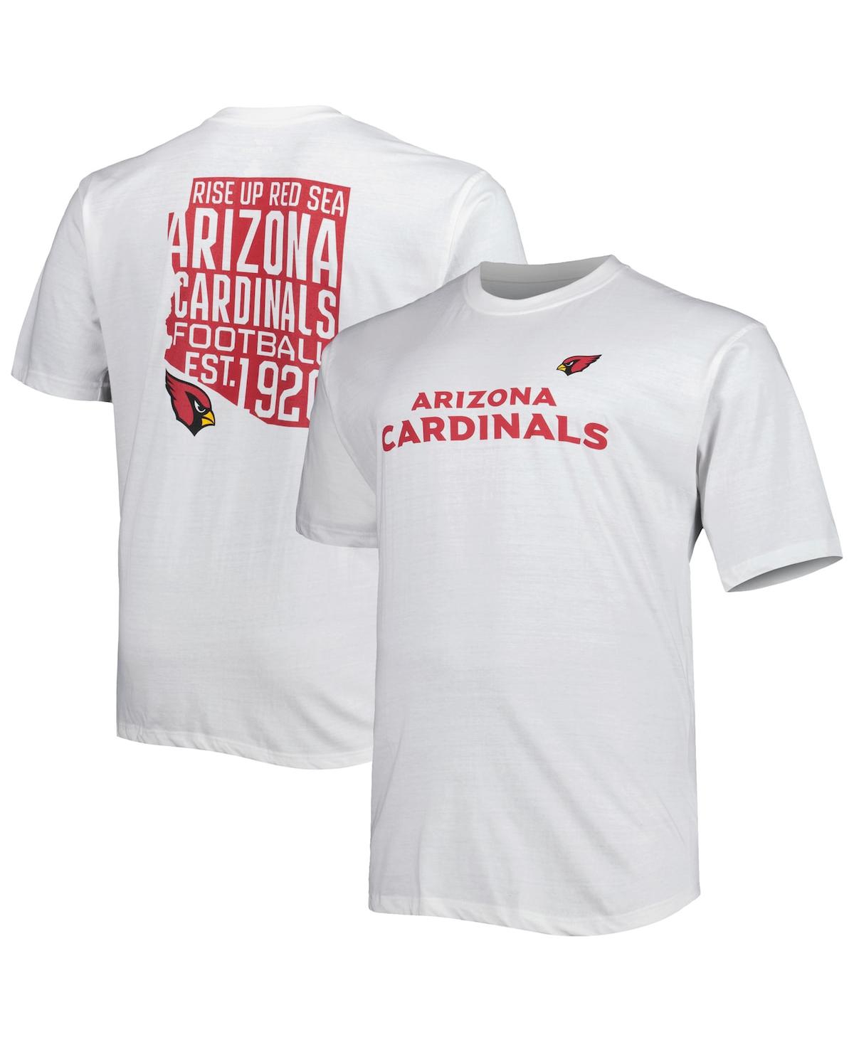 Shop Fanatics Men's  White Arizona Cardinals Big And Tall Hometown Collection Hot Shot T-shirt