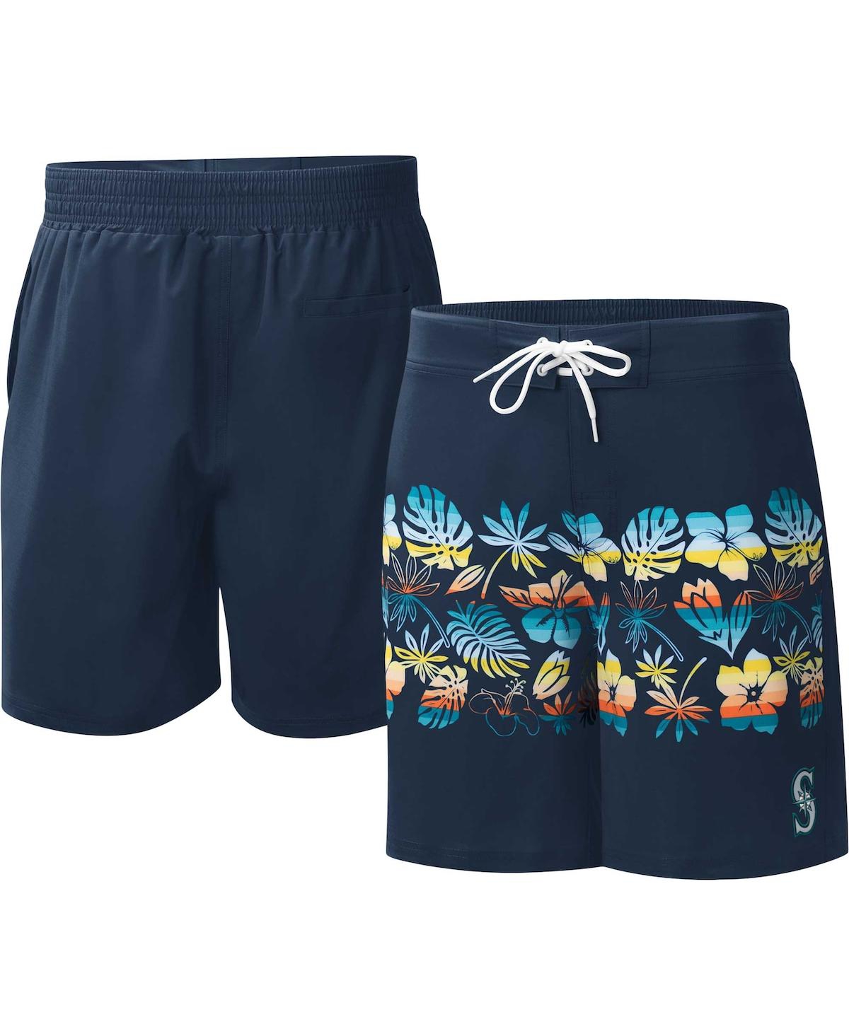 Shop G-iii Sports By Carl Banks Men's  Navy Seattle Mariners Breeze Volley Swim Shorts