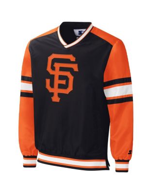 Men's Black San Francisco Giants Yardline Pullover Windbreaker
