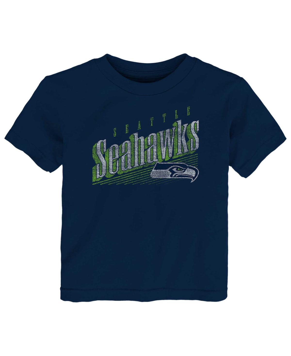 Outerstuff Babies' Toddler Boys And Girls College Navy Seattle Seahawks Winning Streak T-shirt