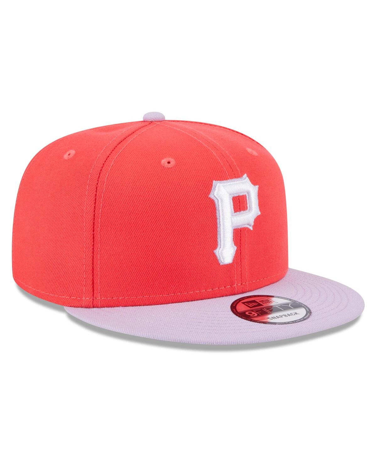 New Era Men's  Red, Purple Pittsburgh Pirates Spring Basic Two-tone 9fifty Snapback Hat In Red,purple