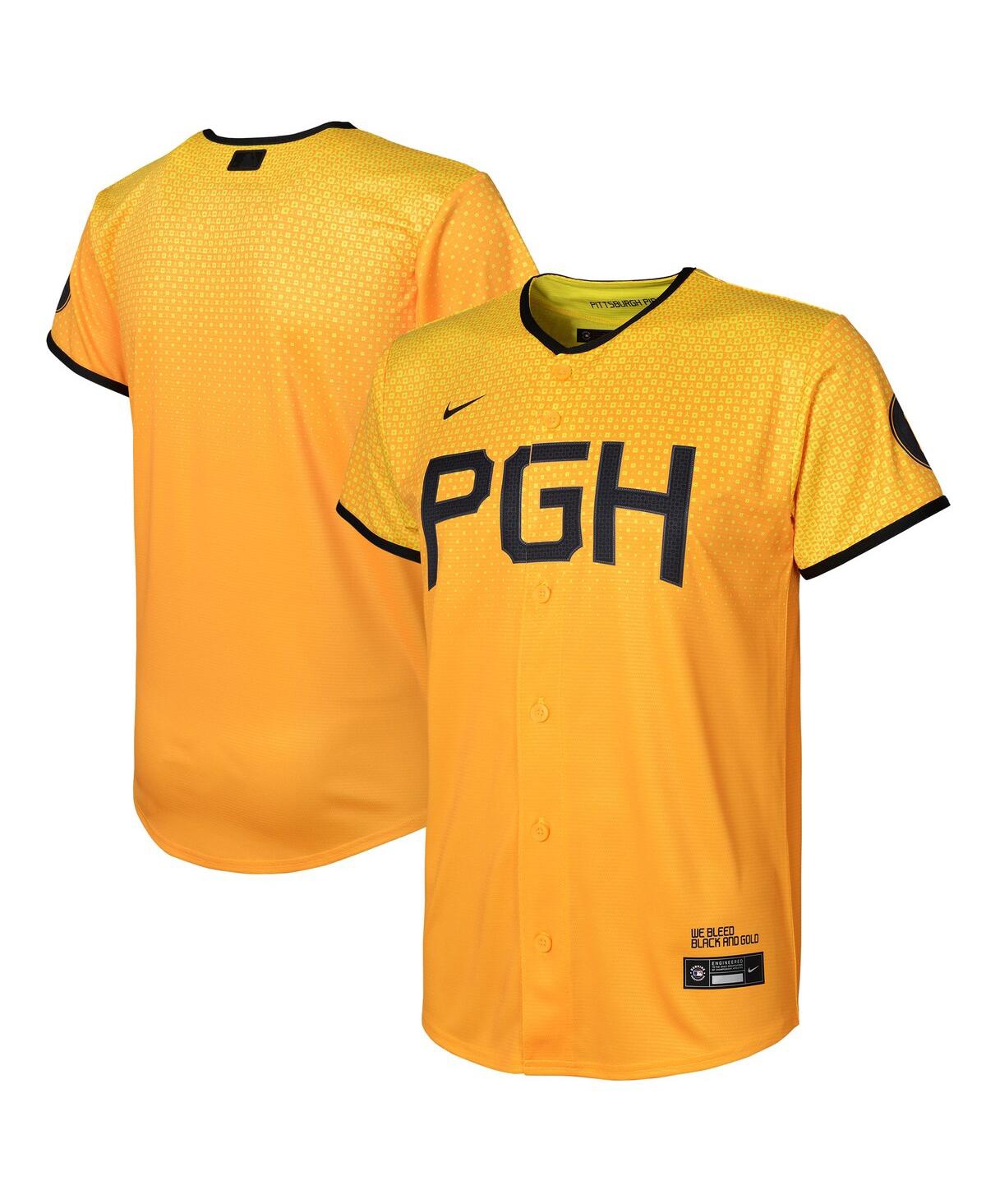 Toddler Boys and Girls NikePittsburgh Pirates 2023 City Connect Replica jersey - Gold