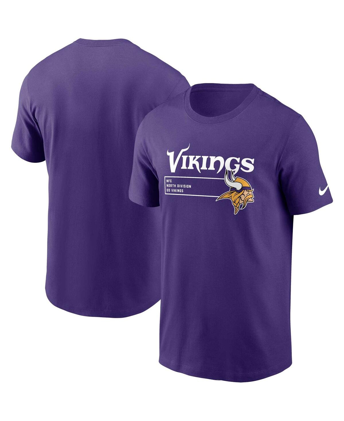 Shop Nike Men's  Purple Minnesota Vikings Division Essential T-shirt