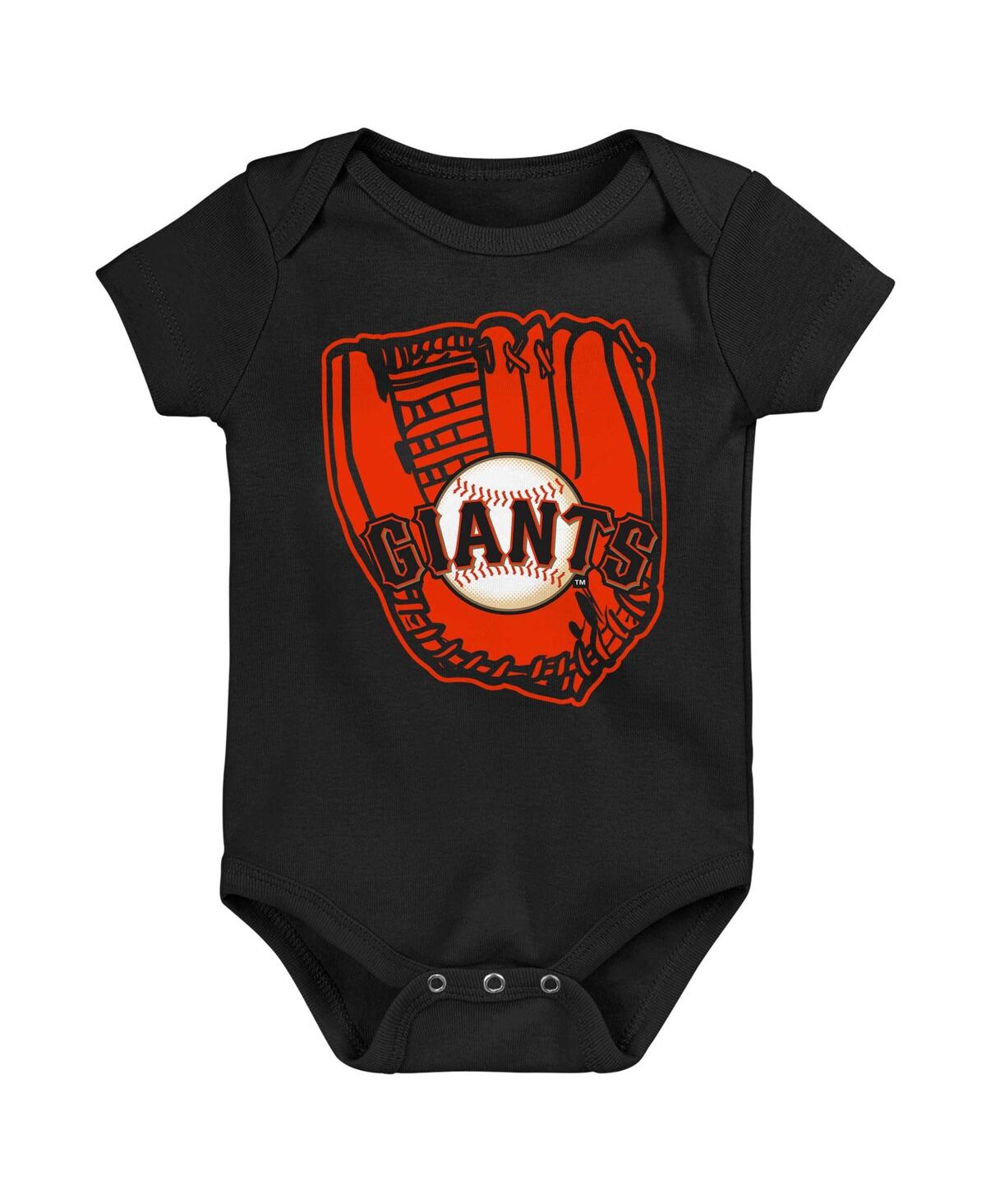 Outerstuff Newborn & Infant Orange/black/white San Francisco Giants Minor League Player Three-pack Bodysuit Set In Orange,black,white