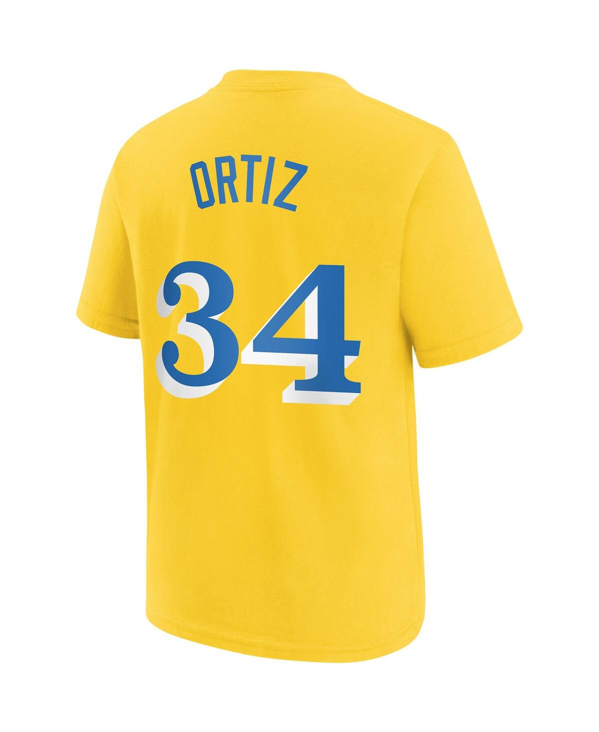 Shop Nike Big Boys  David Ortiz Gold Boston Red Sox City Connect Name And Number T-shirt