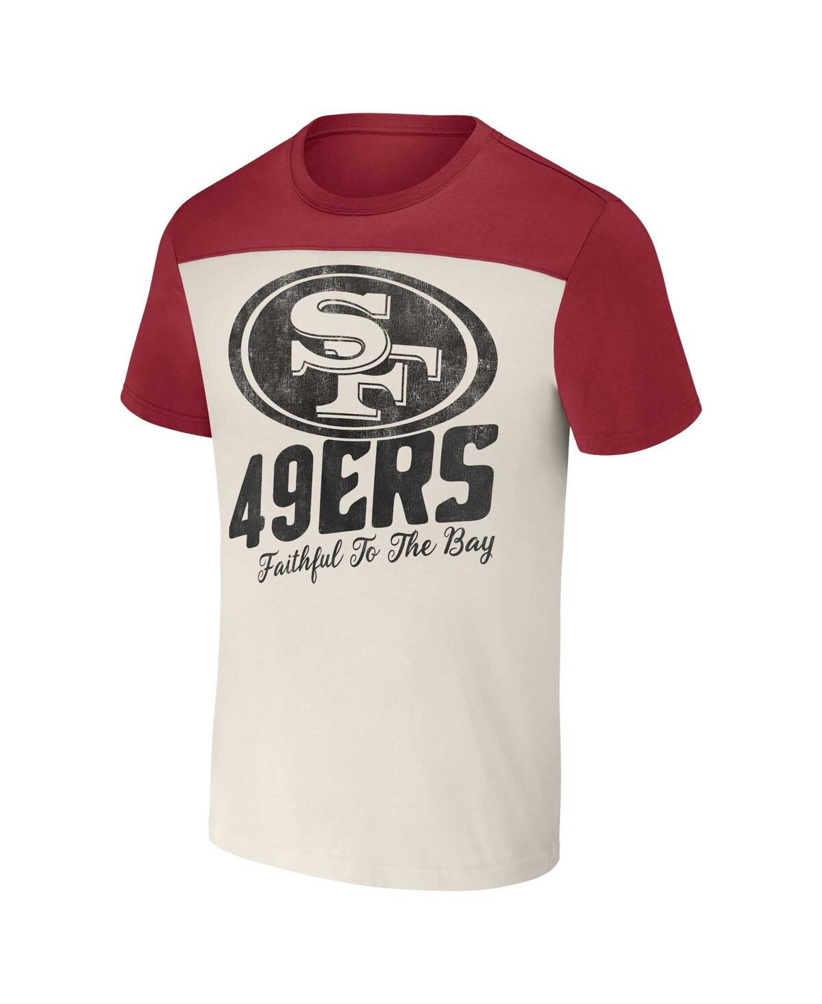 Fanatics Men's Nfl X Darius Rucker Collection By  Cream San Francisco 49ers Colorblocked T-shirt In Cream