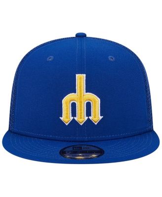Men's Royal Seattle Mariners Cooperstown Collection Team Color Trucker 9FIFTY Snapback Hat