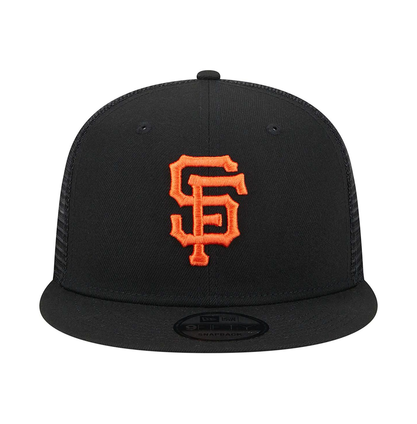 Мужская кепка New Era Black San Francisco Giants Team Color Trucker 9FIFTY Snapback Hat — фото 2
