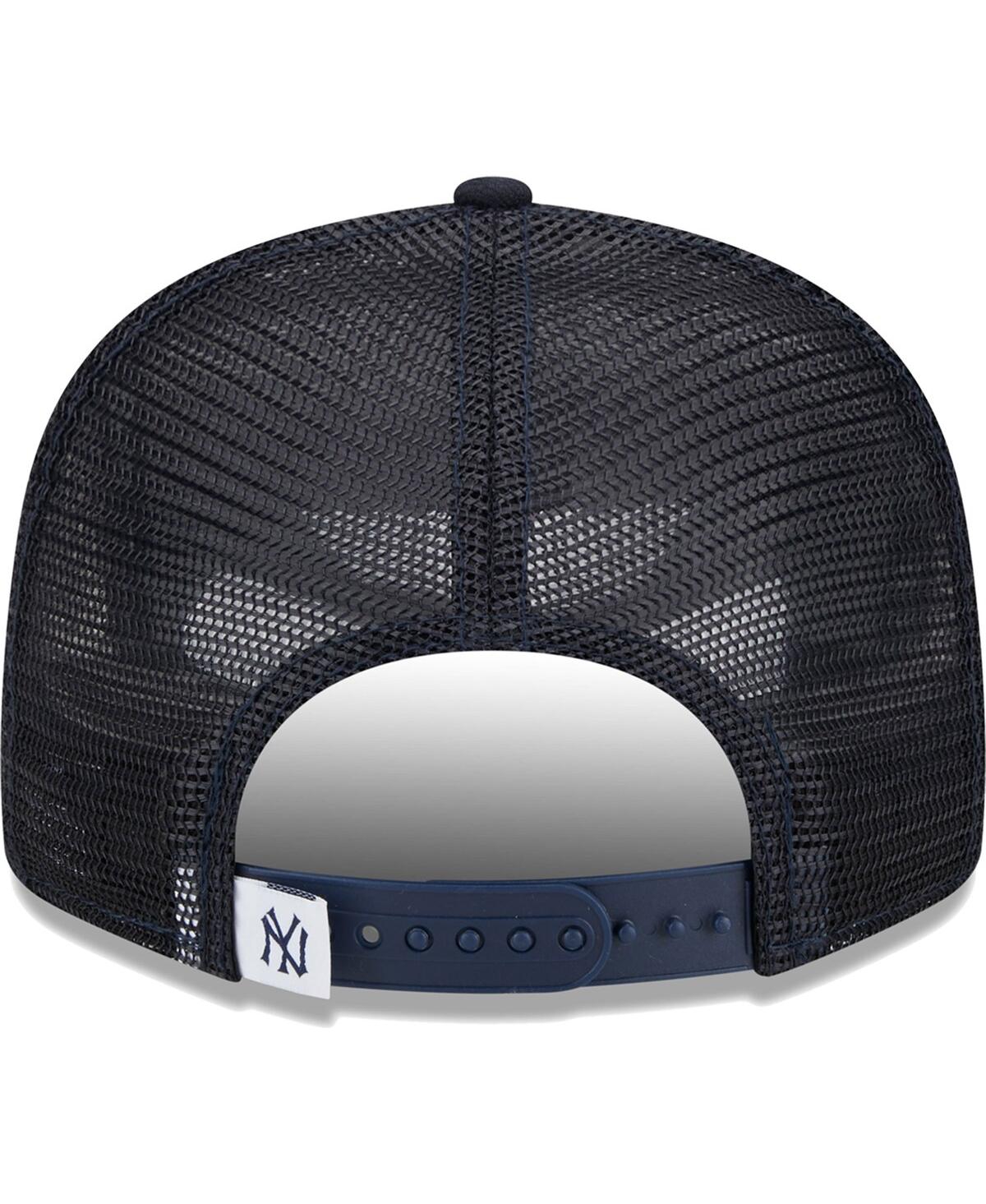 Men's New EraNew York Yankees Cooperstown Collection Team Color Trucker 9FIFTY Snapback Hat - Navy