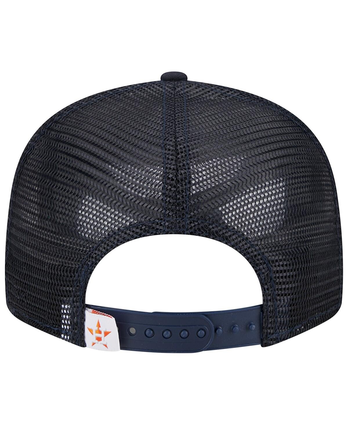 NEW ERA MEN'S NEW ERA NAVY HOUSTON ASTROS TEAM COLOR TRUCKER 9FIFTY SNAPBACK HAT 