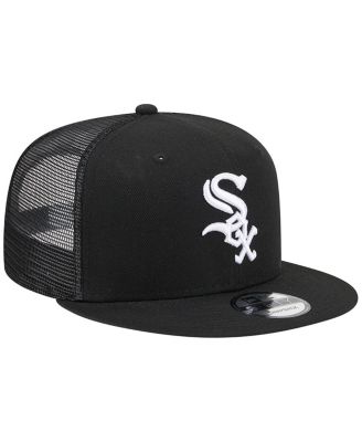 Men's Black Chicago White Sox Team Color Trucker 9FIFTY Snapback Hat